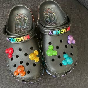 Limited edition pride Mickey Mouse crocs
